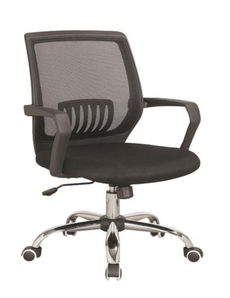 14570-fauteuil pivotant remi blanc/gris