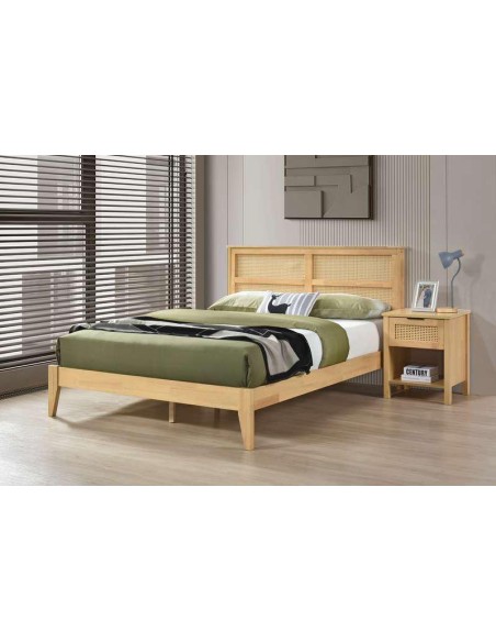 table de chevet alicia blanc/bois