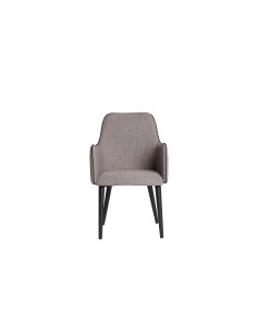 11750-fauteuil otto gris 21/piping noir/pieds noir 2p/c