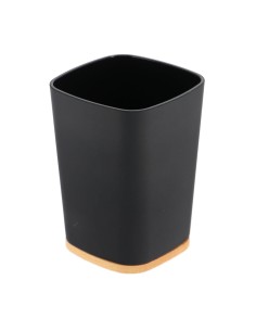 61110103 - gobelet rubber + abs et bambou - noir