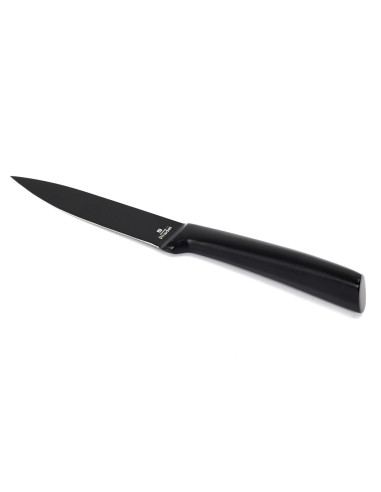 kd3309- couteau acier inoxydable noir lame 12cm m12