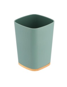 61110144 - gobelet rubber + abs et bambou - vert sauge