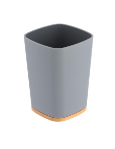 61110180 - gobelet rubber + abs et bambou - gris