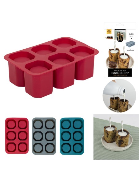 moule cookie shot silicone x6 cavites m12