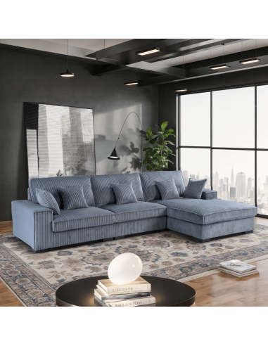 h-9700 - canapé angle droit andrea beige 1