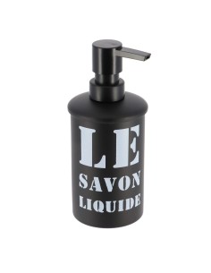 distributeur a savon metal imprime 330 ml - noir