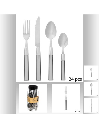 134932c - menagere 24p tamaris gris