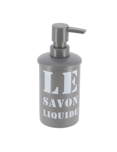distributeur a savon metal imprime 330 ml - gris