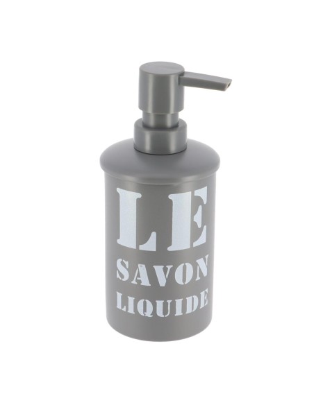 distributeur a savon metal imprime 330 ml - gris