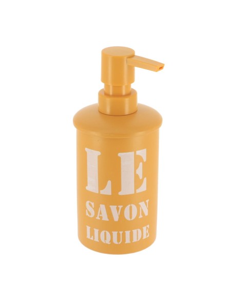 distributeur a savon metal imprime 330 ml - moutarde