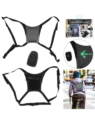 vl0009-gilet clignotant led sans fil telecommande m6
