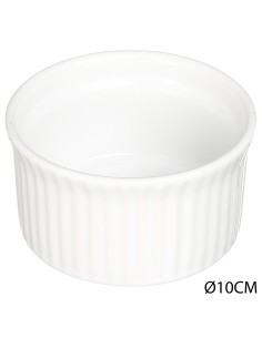 135126 - tartelette 12cm ceram blanc D. 12,5 x H. 3,4 cm
