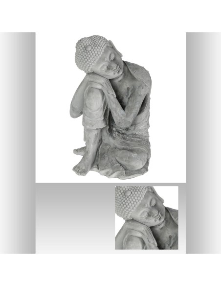 bouddha assis 25.5x25.5x36 L. 25 x P. 23 x H. 36 cm