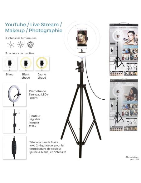 ht2084-lumiere led trepied xxl photo video m4