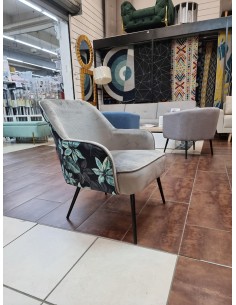 hd90461-fauteuil fleur bleu bi color