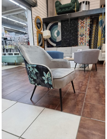 hd90461-fauteuil fleur bleu bi color