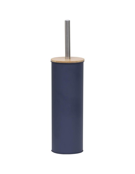 6607118 - brosse wc metal couvercle bambou - bleu