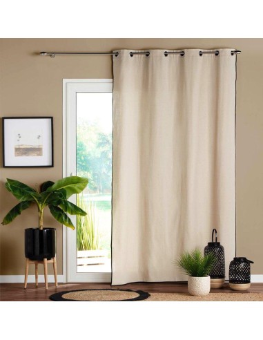 rideau a oeillets 140 x 240 cm polycoton uni capria