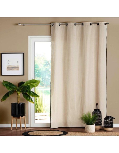 rideau a oeillets 140 x 240 cm polycoton uni capria