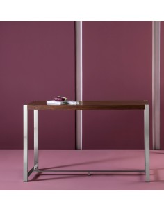 11688-table haut jovana 160 cm noyer/acier