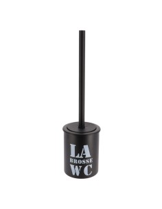 brosse wc metal imprime - noir