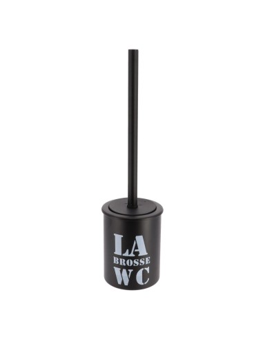 brosse wc metal imprime - noir