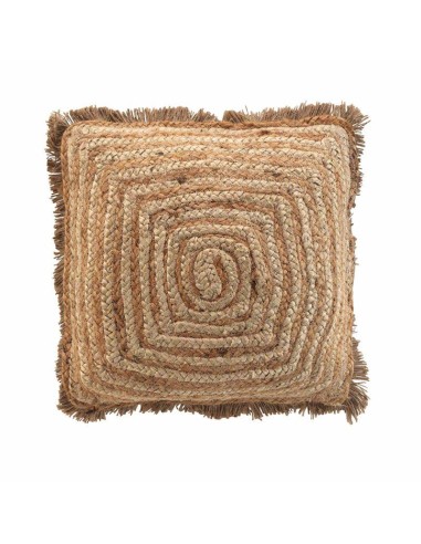 coussin dehous. compr. franges 45 x 45 cm jute uni+coton uni tournicotti