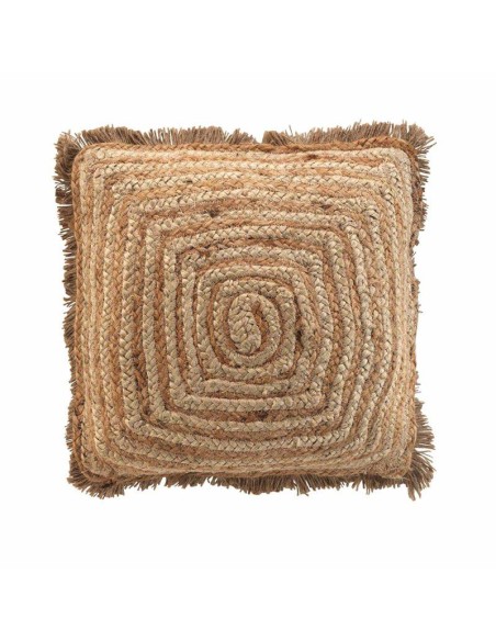 coussin dehous. compr. franges 45 x 45 cm jute uni+coton uni tournicotti