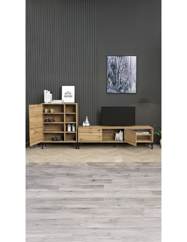 005tv12mp - meuble tv walton 1,6' 158*40*45 cm