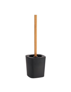66110103 - brosse wc rubber + abs et tige bambou - noir
