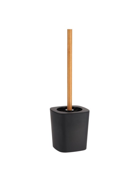 66110103 - brosse wc rubber + abs et tige bambou - noir