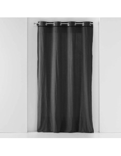 rideau a oeillets 135 x 240 cm coton lave linette anthracite