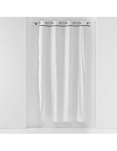 rideau a oeillets 135 x 240 cm coton lave linette blanc