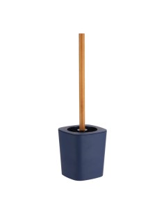 66110118 - brosse wc rubber + abs et tige bambou - bleu marine