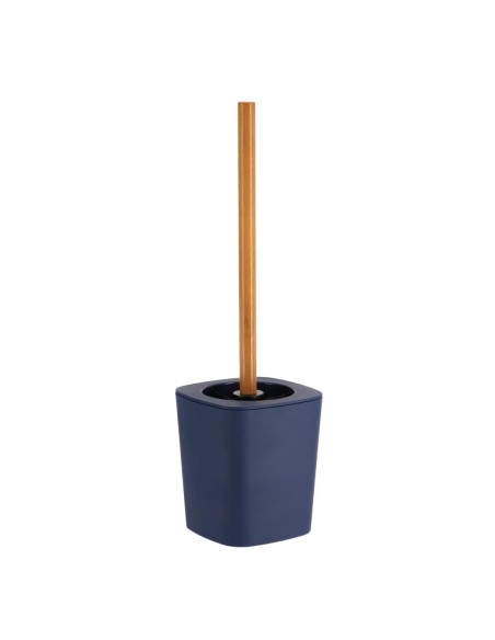 66110118 - brosse wc rubber + abs et tige bambou - bleu marine
