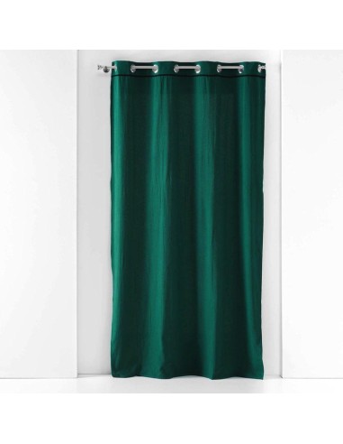 rideau a oeillets 135 x 240 cm coton lave linette emeraude