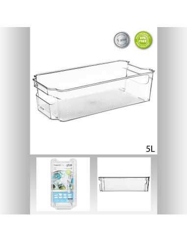 135150 - bac rangt frigo pet 5l sf L. 15,6 x P. 31,5 x H. 8,8 cm