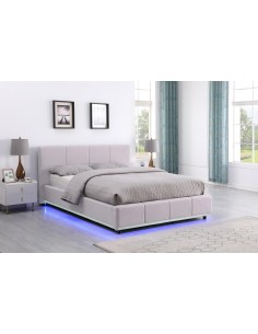 sl9541 - lit haora bleu 140x190 avec coffre é verin