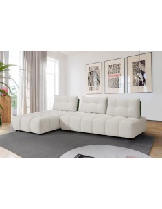 sf-525 - canapé angle milan boby 102 white / coussin 130 wheat