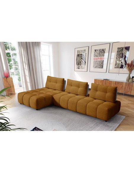 sf-525 - canapé angle milan boby 150 white grey / coussin 455 dark grey