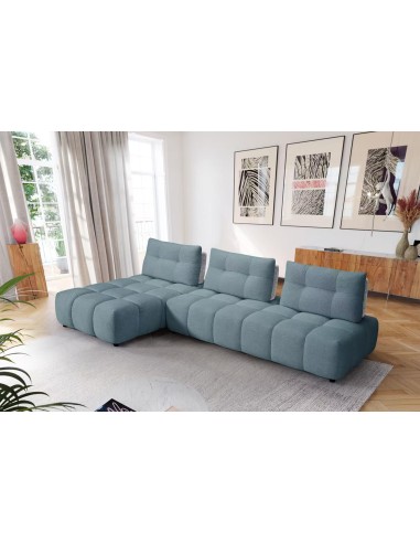 sf-525 - canapé angle milan boby 260 yellow / coussin 450 grey