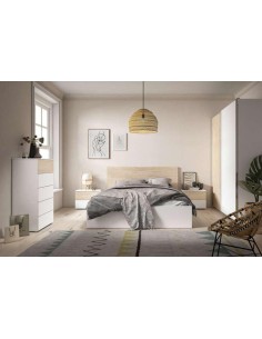 15130_ex - lit coffre sahara 160x200 sahara/blanc mat a/sommi