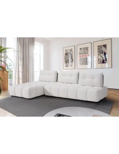 sf-525 - canapé angle milan boby 103 cream / coussin 355 green