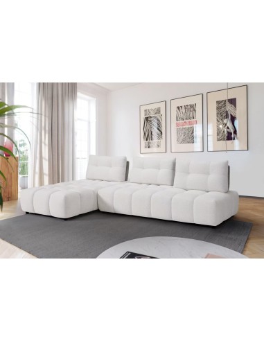 sf-525 - canapé angle milan boby 103 cream / coussin 355 green