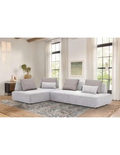 sf-379 - canapé otelo bis milan 102 white / big cushions 130 wheat