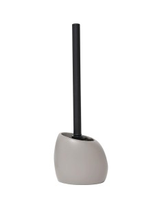 brosse wc polyresine forme galet tige pp - taupe
