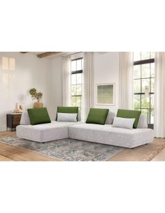 sf-379 - canapé otelo bis milan 150 white grey / big cushions 455 dark grey