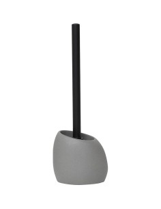brosse wc polyresine forme galet tige pp - gris