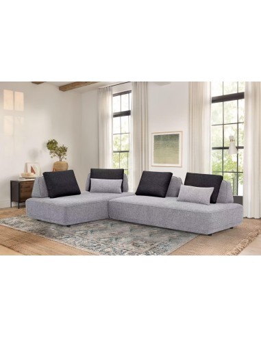 sf-379 - canapé otelo bis milan 260 yellow / big cushions 450 grey