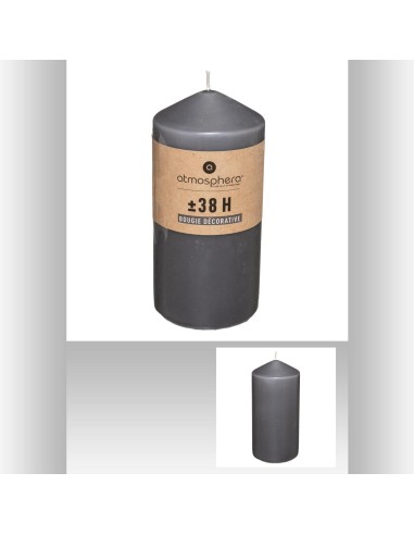 103248-bougie rnd gris 6.8x14